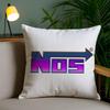Design N-Nos Cushion Cover Plush Fabric Soft Double-Sided Printed Invisible Zipper Sofa Pillow Case Home Decor