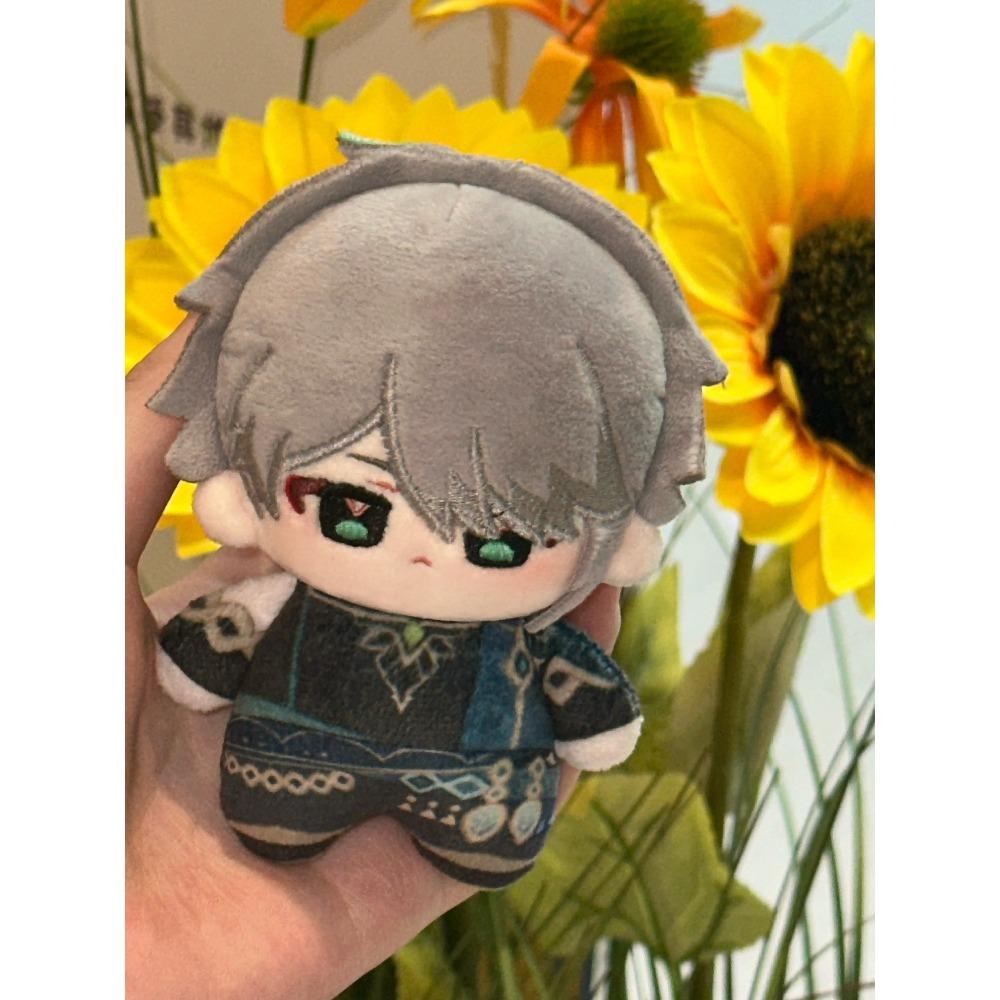 10cm Anime Genshin Impact Alhaitham Kaveh Cyno Tighnari Anime Periphery Print Doll Nunu Body Plush Pendant Toys Birthday Gifts 10CM