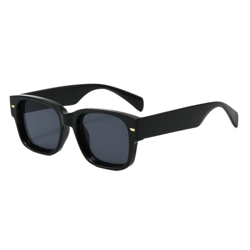 Unisex Retro Square Frame Leopard Print Sunglasses
