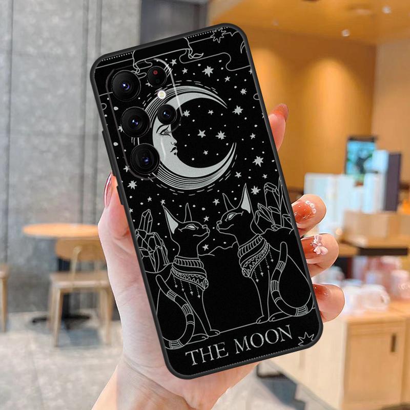 

Moon Tarot Witch Cat Case For Samsung Galaxy S23 S22 Ultra S20 S21 FE S9 S10 Note 10 Plus Note 20 Ultra Cover Galaxy S22
