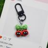 Cartoon Resin Black Cat Christmas Apple Keychain Pendant for Backpacks