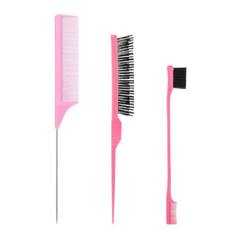 Pro Pointed Tail Salon Hairdressing Hair Styling Anti-Static Comb Hair Brush Steel Needle Pin Rat Tail Combs Barber Accessories