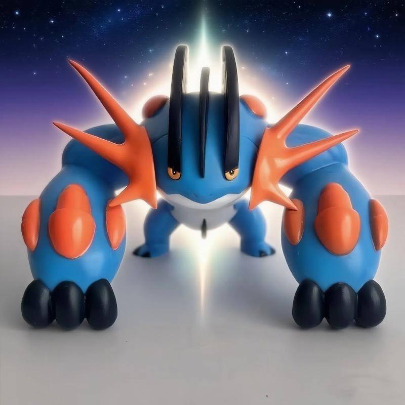 Bkm Anime Pokmon Swampert Gk Figure - Collectible Swamp Monster Statue, 2D Cartoon Collection Model For Fans/Gift