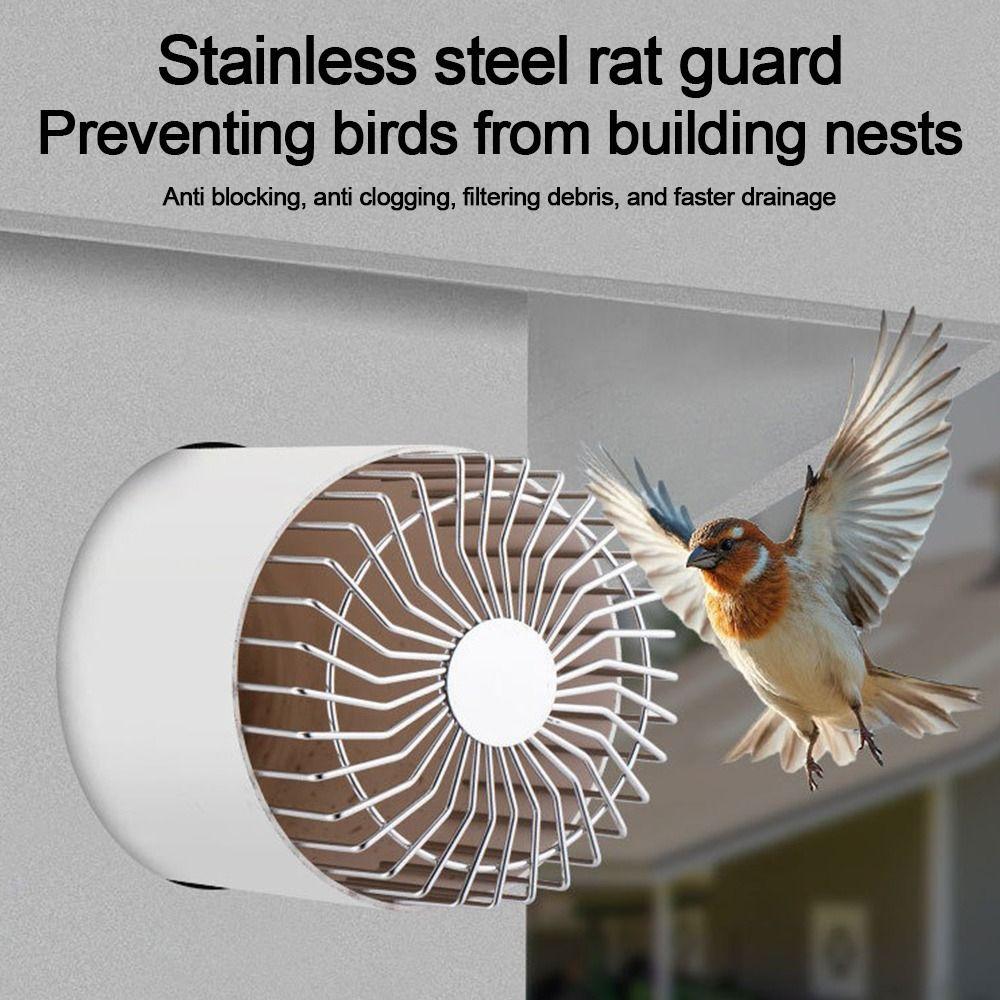 Leaf Debris Trap Roof Floor Drain Stainless Steel Rain Pipe Cap  Drainage Plumbing Fitting