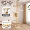 Floor To Ceiling Cat Tree, 6 Tier Adjustable Cat Tower with 7 Sisal Posts for Indoor Cats