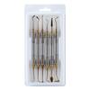 6Pcs Dental Filling Spatula Stainless Steel Titanium Plating Thick Handle Resin Filling Repair Tools