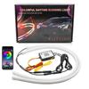 2Pcs RGB LED DRL Daytime Running Light Flowing Turn Signal Lamp APP/RF Remote Control LED Headlight Strips For Car Accessory 12V