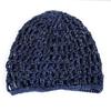 New adult hair cap hollow Baotou cap solid color knitted mesh cap tie hair fishing net turban cap