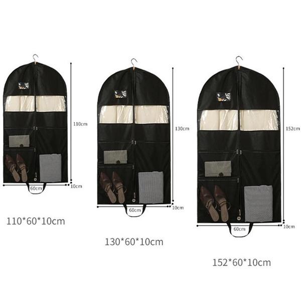 1 STK 110/130/152 CM Reiseanzugtasche, Lange Kleidersäcke, Staubdicht, Kleidersäcke für Kleidungsreisen, Tanzkostümtasche mit Taschen