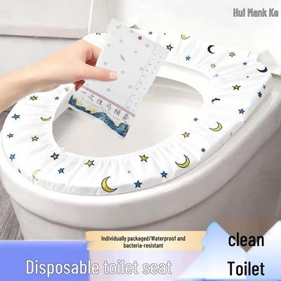 Cubierta Desechable Impermeable para Asiento de Inodoro, Empaquetada Individualmente, Cobertura Completa, Engrosada y Alargada, Ideal para Hoteles.