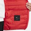 Nike Swoosh Color Block Stand Collar Zipper Casual Down Jacket Kids Outerwear Red FV2518-657