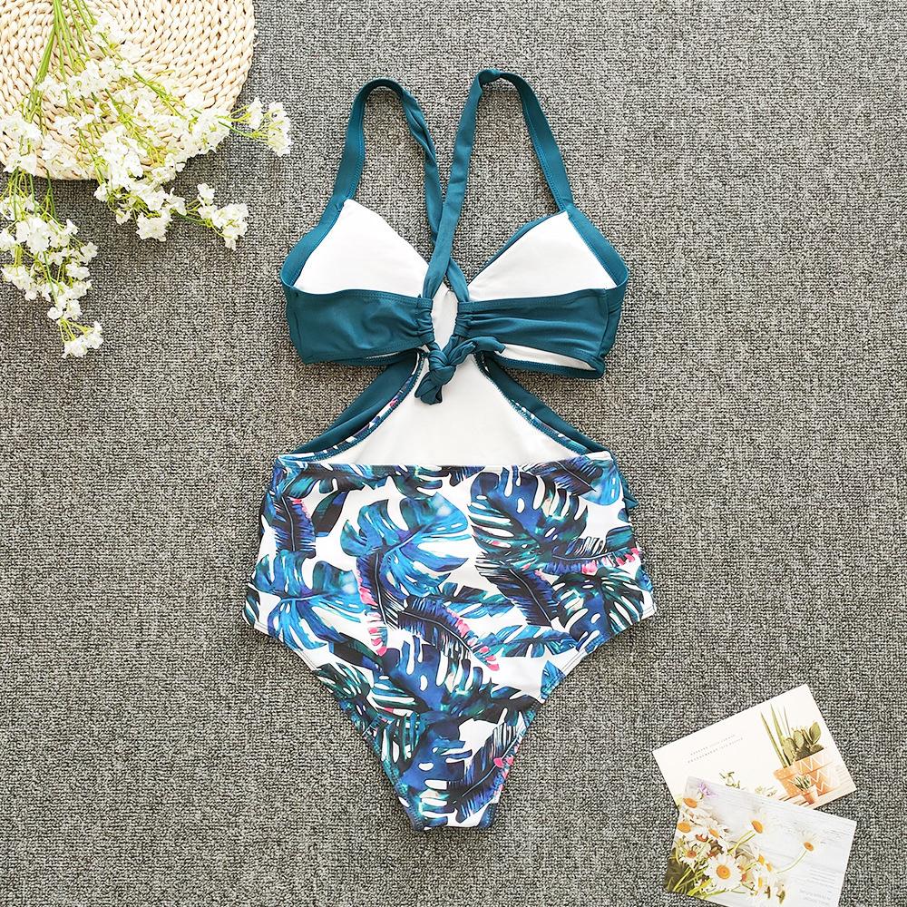 Jednodílné plavky Tankini Halter Velké velikosti Brazil Beach Push-Up plavky Body s vysokým pasem Monokiny Bikiny