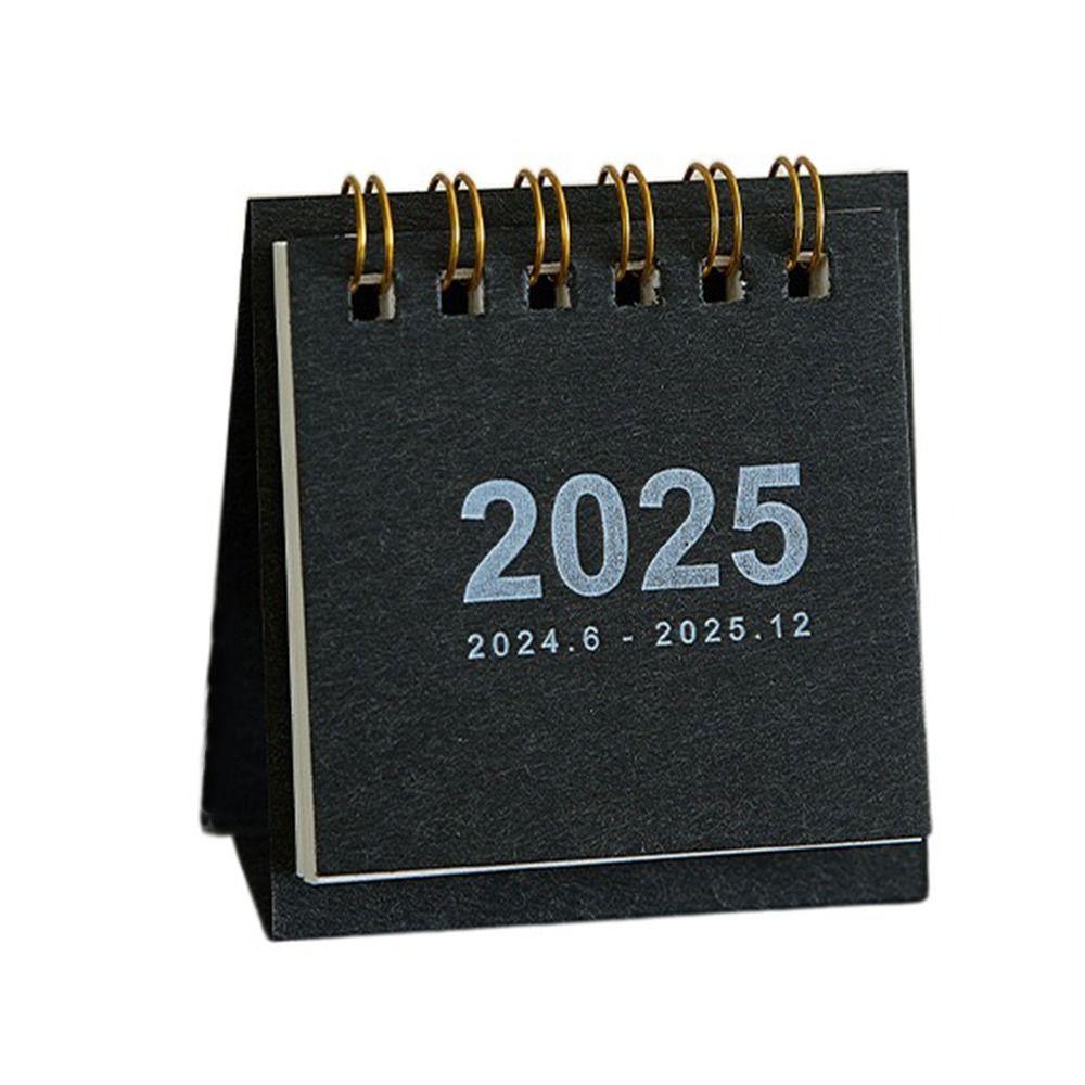 

Creative 2024-2025 Calendar Simple Standing Flip Calendar English Desk Calendar Desk Decoration