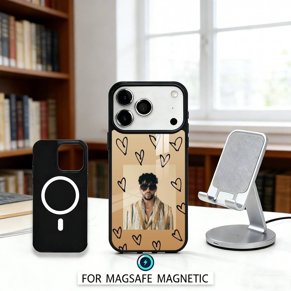 B-Bad B-Bunny DtMF Phone Case For iPhone17,16,15,14,13,12,Pro,Max,Magnetic For Magsafe Wireless Charging