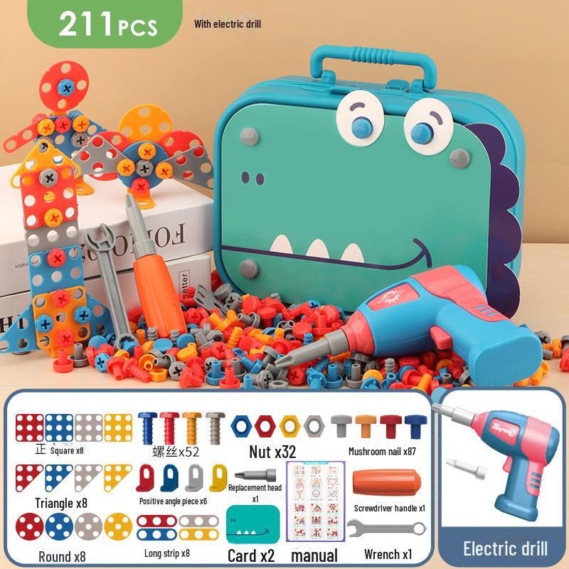 

Дитяча розвиваюча гвинтова іграшка: Електрична дриль і ящик для інструментів для хлопчиків