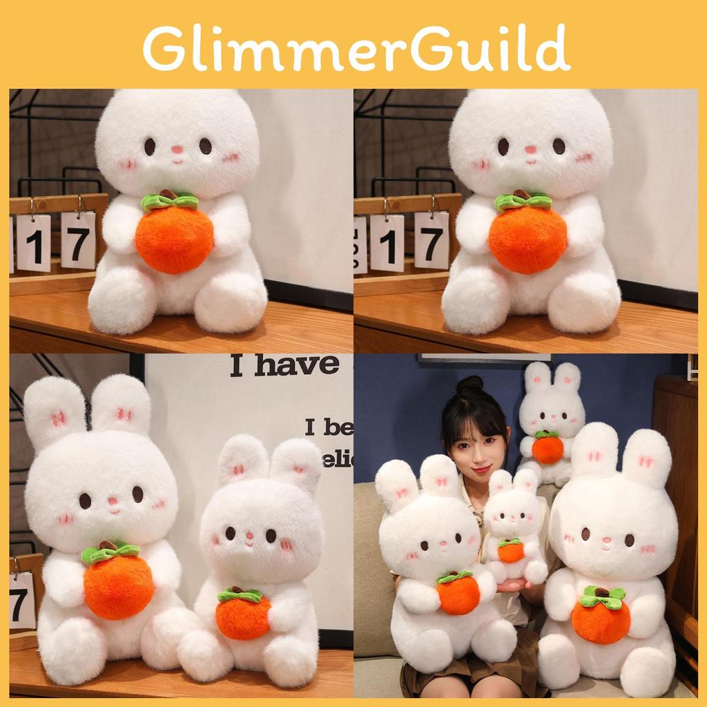Rabbit Cute Plush Doll With Embracing Persimmon Decorations For Gift Kids