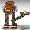 130 Stück Lebkuchen AT-AT Snowspeeder Addon Modell Sternenschlacht Bausteine DIY Bildung Montage Spielzeug für Kinder Weihnachtsgeschenk