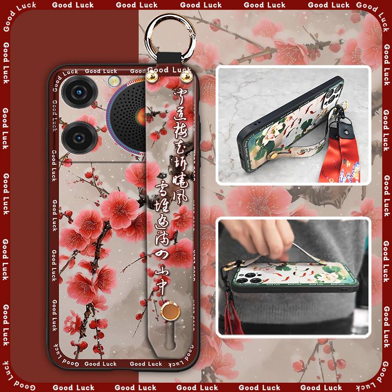 Staubdichter Ring Handyhülle Für ZTE Nubia Music Armband Ältere Dame Ständer Handyhalter Rückseite Stoßfest