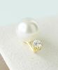 Alleun Silver 925 Pearl Cubic Hanbok Namyang Earrings