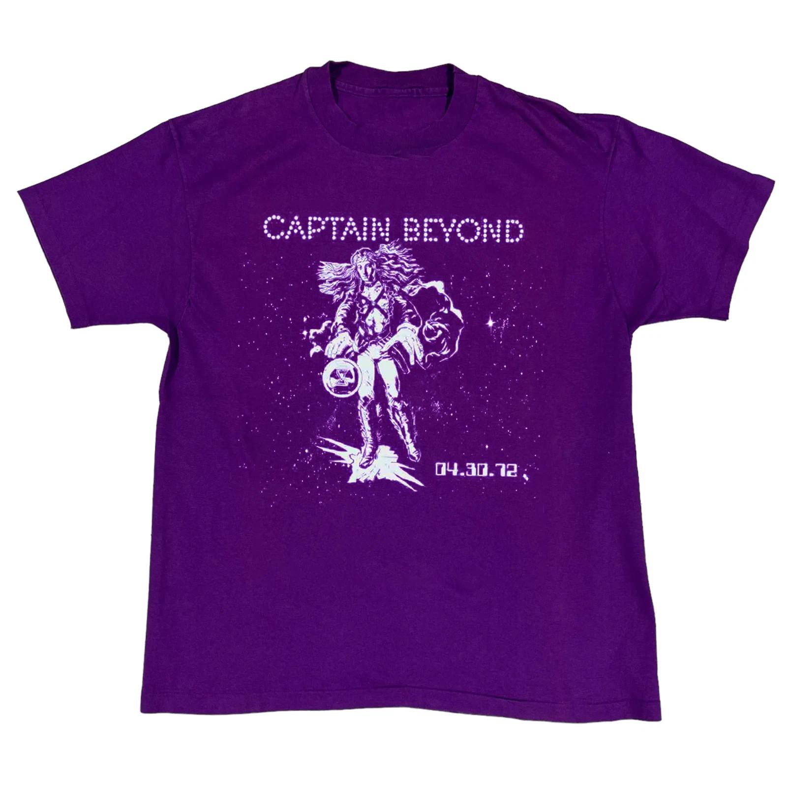 Rare Captain Beyond Band Cotton Purple All Size Gift For Fan Shirt XL