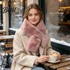 Winter Warm Scarf Women Imitation Mink Fur Scarf Thickened Soft Plush Neck Warmer Cold Weather Elegant Shawl Wrap Accessory for Versatile Fashion