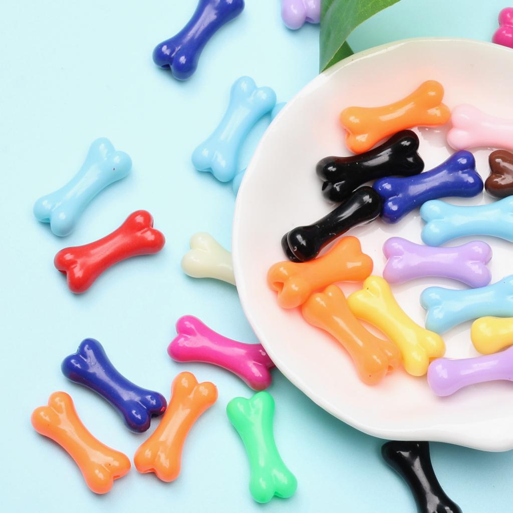 Hanmade Fashion Colored Bones DIY Acrylic 8.6*20mm Beads Fashion Handmade Materials
