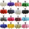 Round Satin Tablecloth Luxury Wedding Decor Christmas Birthday Baby Shower Home Party Tablecloth Overlays Coffee Table Cover