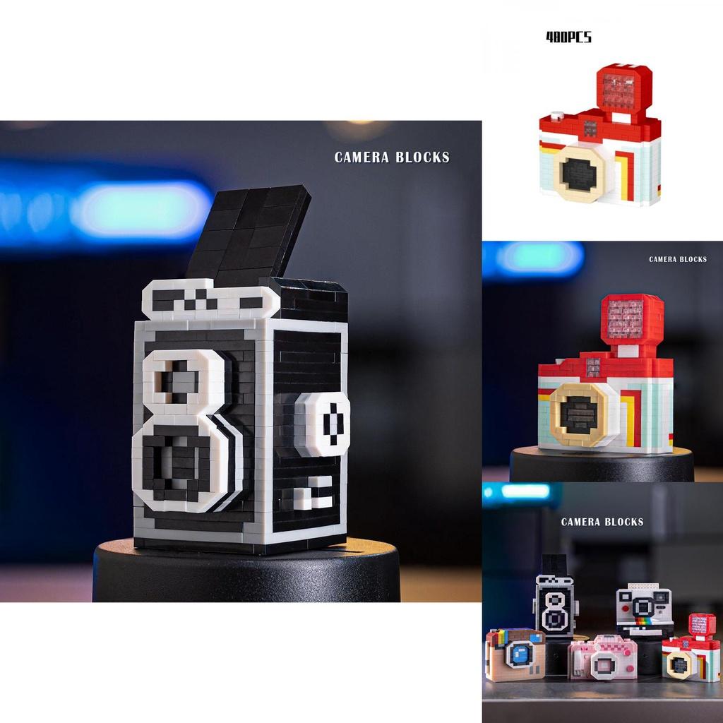Vintage Retro Camera Building Blocks Toy For Kids Diy Plastic Assembly Toy Set With Abs Plastic Material 460-645 Blocks Included