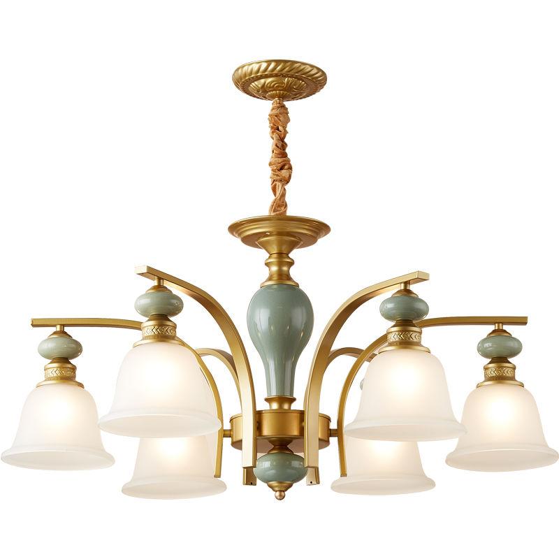 

Люстра для спальни, столовой, лампа для исследования, ретро-лампа, современный минималистичный потолочный светильник для гостиной 6 headlights