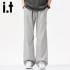 Izzue It Men's Linen Blend Loose Fit Casual Pants