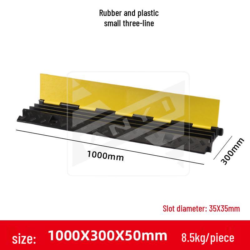 Cable Protection Raceway: Rubber & Plastic Speed Bump for Roads, Construction, and Indoor/Outdoor Use