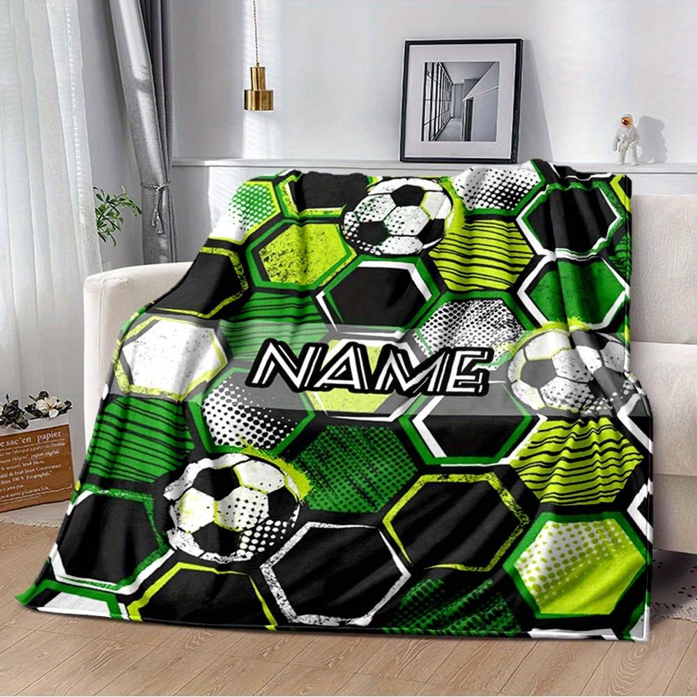 Camouflage Football Customize Your Name Blanket Used For Chair Office Sofa Bed Camping Soft And Warm Giving Friends And Relatives Birthday Graduation