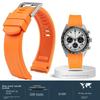 Pentru Seiko PROSPEX SSC813P1 SSC909P1 panda cauciuc capăt curbat Negru Albastru Portocaliu curea ceas Silicon impermeabil moale curea ceas bărbat