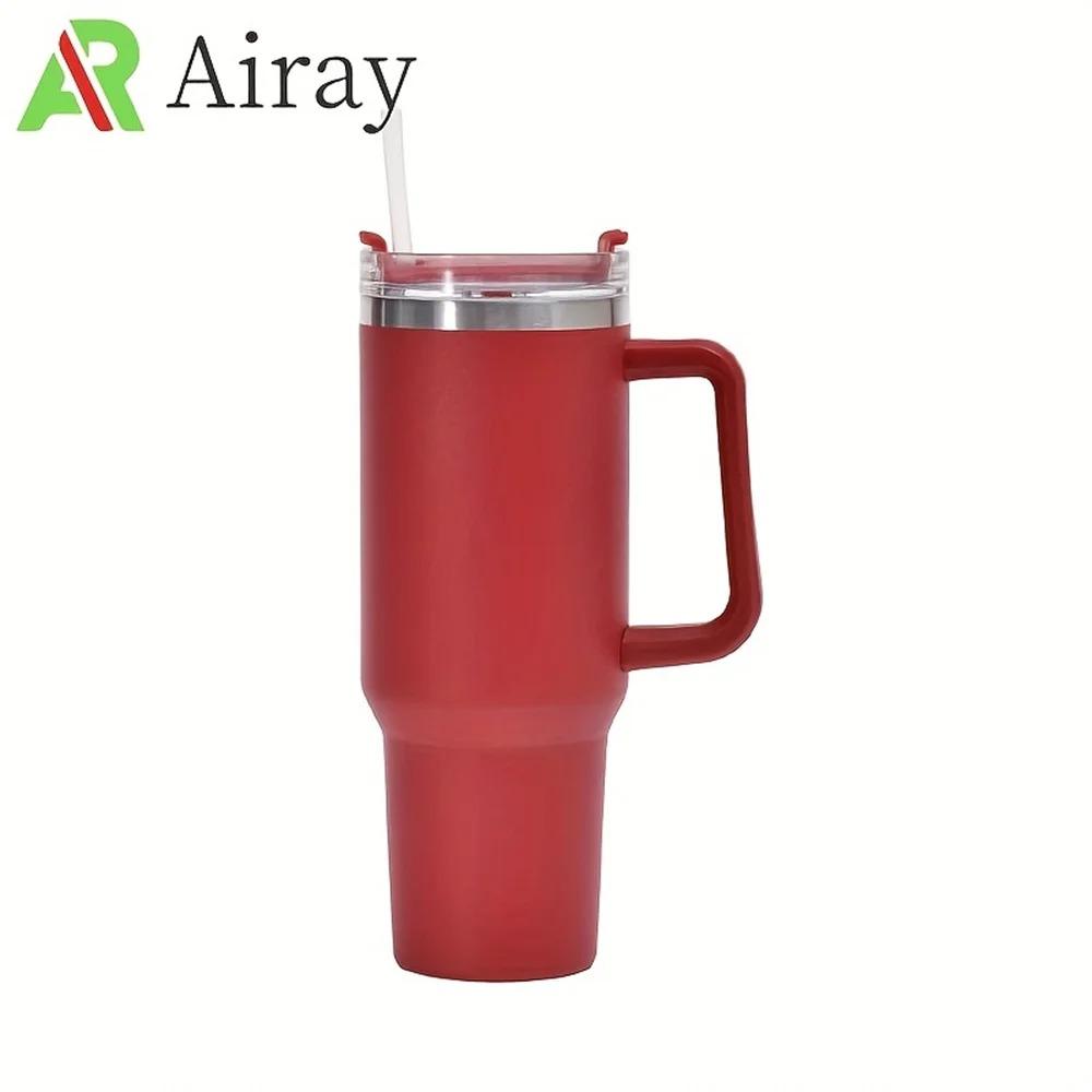 40oz Becher Vakuumisoliert Thermoskanne Kundenspezifischer Reisebecher Edelstahl Wasserflasche Kaffeetassen mit Henkel Outdoor Trinkgeschirr