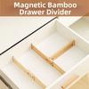 Secure Fit Retractable Drawer Dividers Bamboo Cabinet Storage Partition Divider  Bedroom Dresser