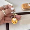 Original Egg Tart Buckle Keychain Unique Creative Designs Sturdy Alloy Resin Materials for Backpack Decoration