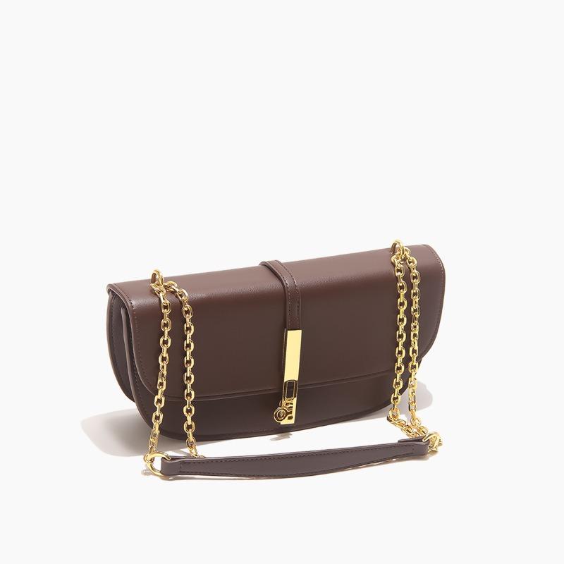 

Light luxury premium shoulder messenger bag niche design semi-round bag first layer cowhide saddle bag generation main picture length 21X14.5X7.5cm
