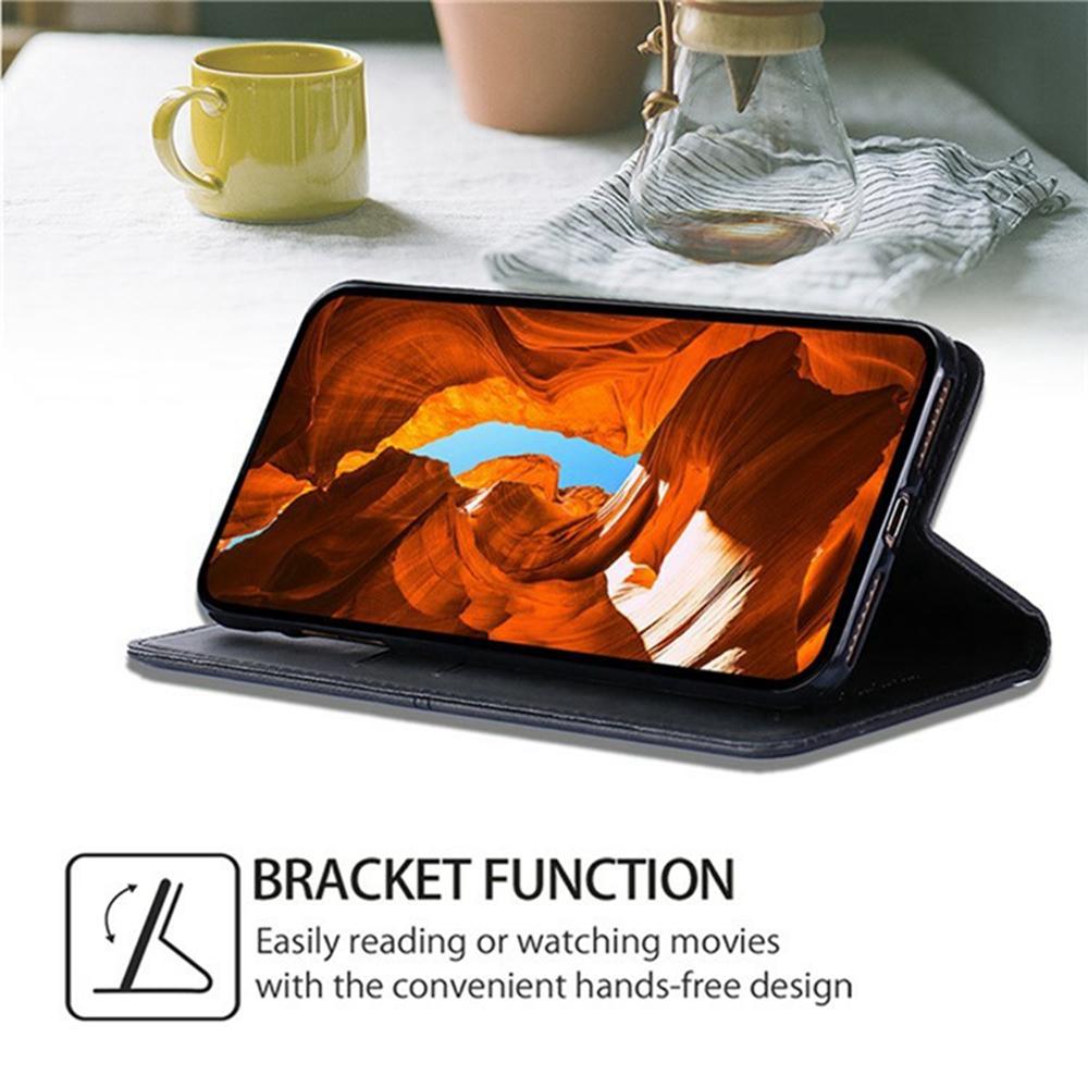 For iPhone 17 Pro Max Case Card Slots Cowhide Texture Phone Leather Cover