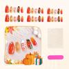 30 new Thanksgiving Maple Leaf Pumpkin Almond Wear Nail Gilt 3D three-dimensional gradual change flower nail art
