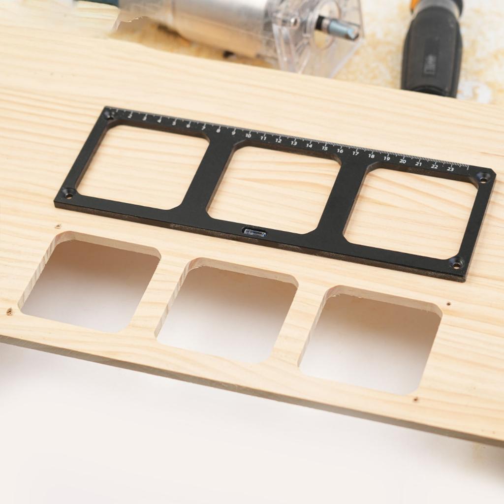 86 Type Switch Socket Template 3 Square Holes Socket Bottom Box Mounting Locator Aluminum Alloy