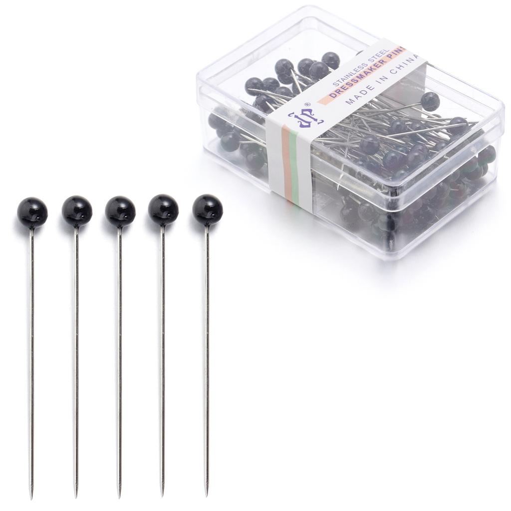 100Pcs Color Ball Head Pins Stainless Steel Pearl Big Head Sewing Pins for Clothing Positioning Supplies Sewing Supplies Tools