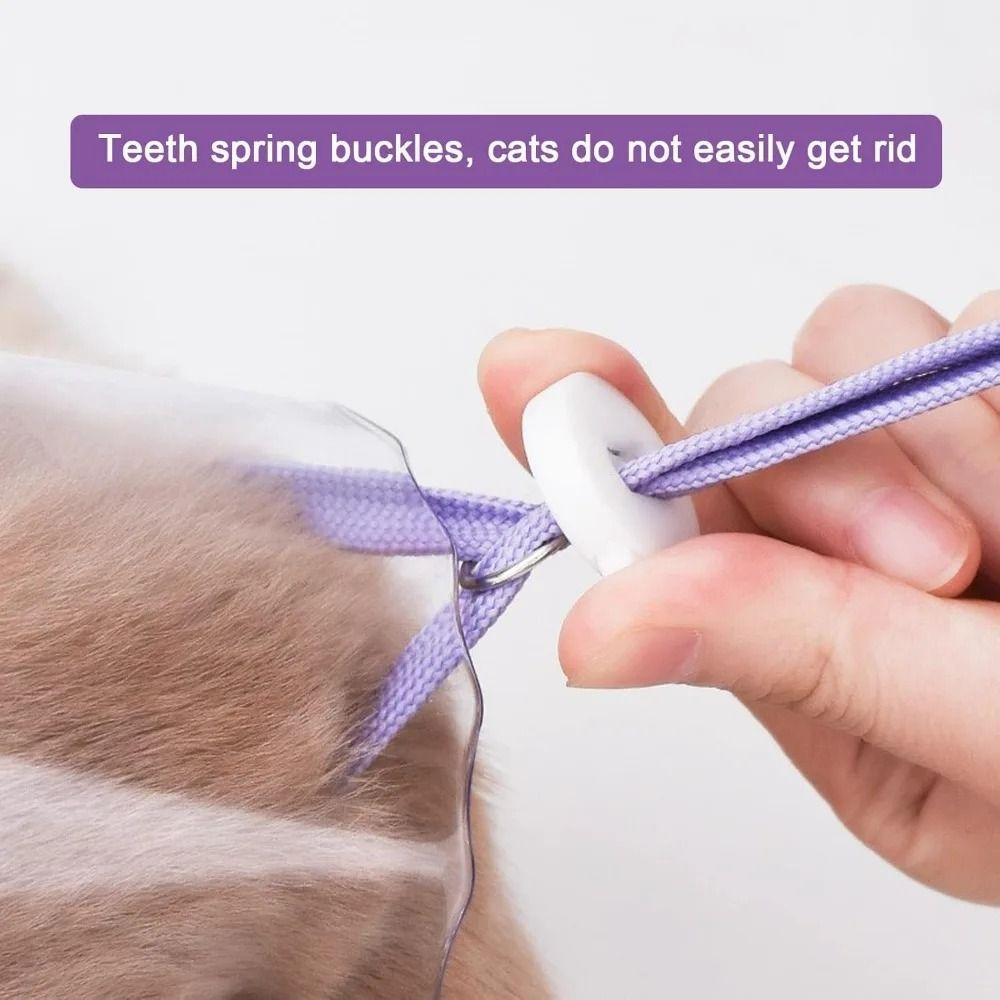 Breathable Cat Muzzle Mask Adjustable Pet Grooming Mask Kitten Mouth Cover  Prevent Biting