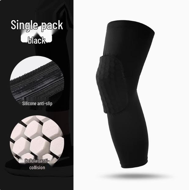 Universal Lycra Honeycomb Knee Pads: Anti-Collision Sports Support for Basketball & Running