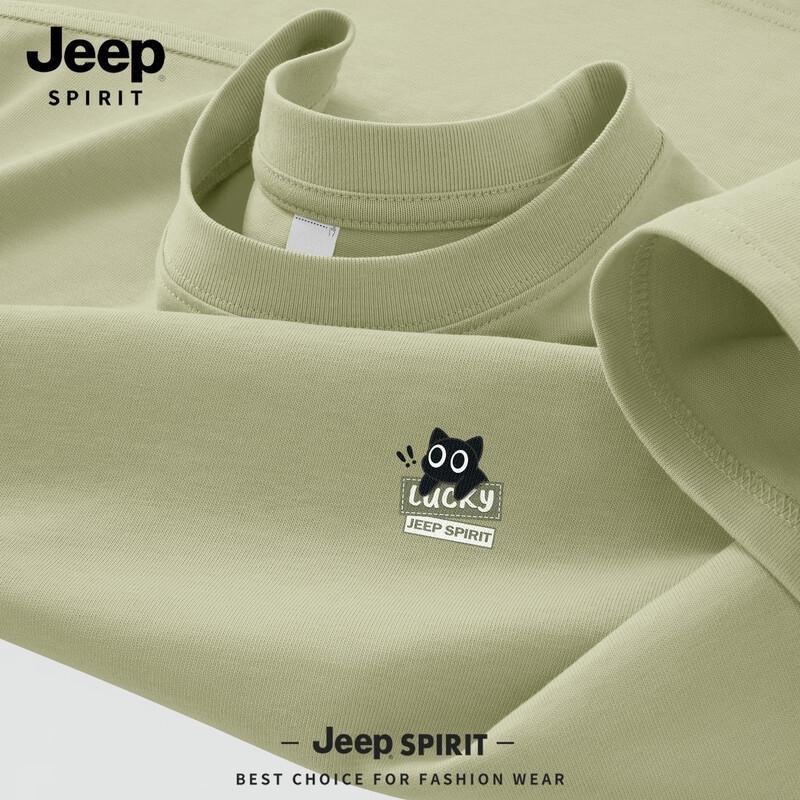 JEEP SPIRIT Men s Lucky Black Cat Graphic Combed Cotton T-Shirt L