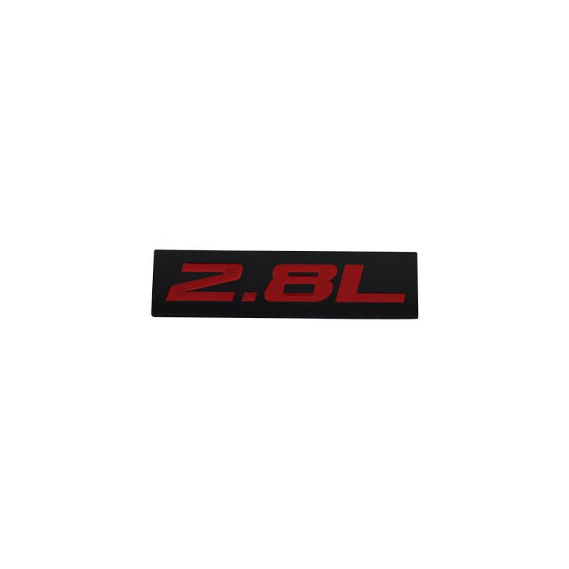 

Premium 2.8L 2.8 L for Universal car Engine Hood Fender trunk Tail Rear Bonnet Nameplate Decal Emblem Badge Sticker ban-black-red