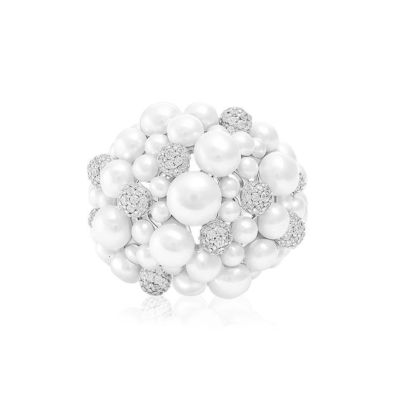 APM Monaco [Romantic Confession] Personalized, fashionable, versatile, exquisite and sparkling 925 silver ring for women A21700XPL серебряный