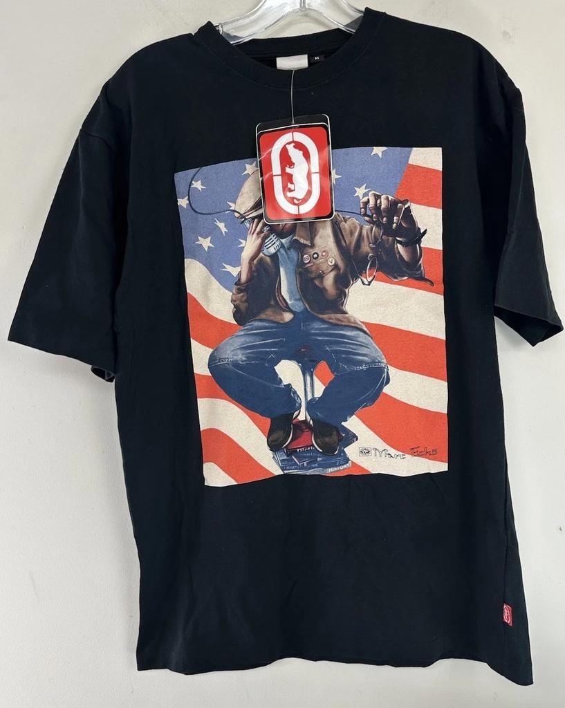 Y2KEcko UNLTD Camicia Uomo Taglia Media Grafica Grande Grafica T-shirt Ritratto Microfono
