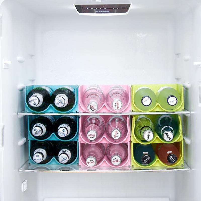 Stackable Refrigerator Beverage and Can Organizer Rack