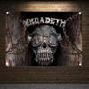 Rock Music Skull Art Banner Wall Hanging Flag Suitable for Room Death Metal Art Poster Canvas Painting barDJH