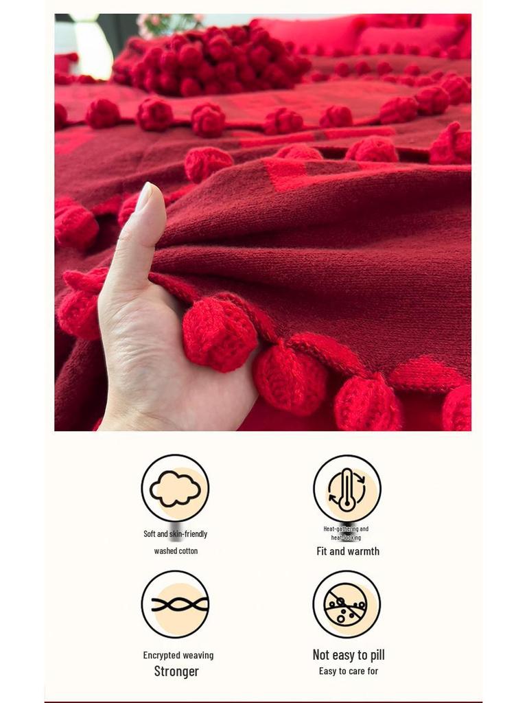 Rose Bouquet Gold Blanket: Perfect High-End Gift for Weddings, Engagements, New Brides, or Best Friends